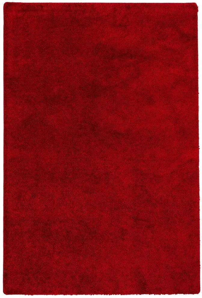Palace Hochflor Shaggy Teppich 140 x 200 cm Rot