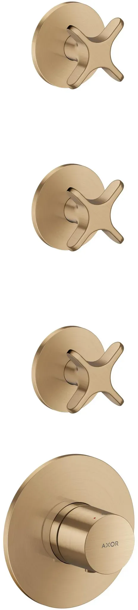 AXOR One Thermostatmodul Unterputz für 3 Verbraucher Brushed Bronze 48713140