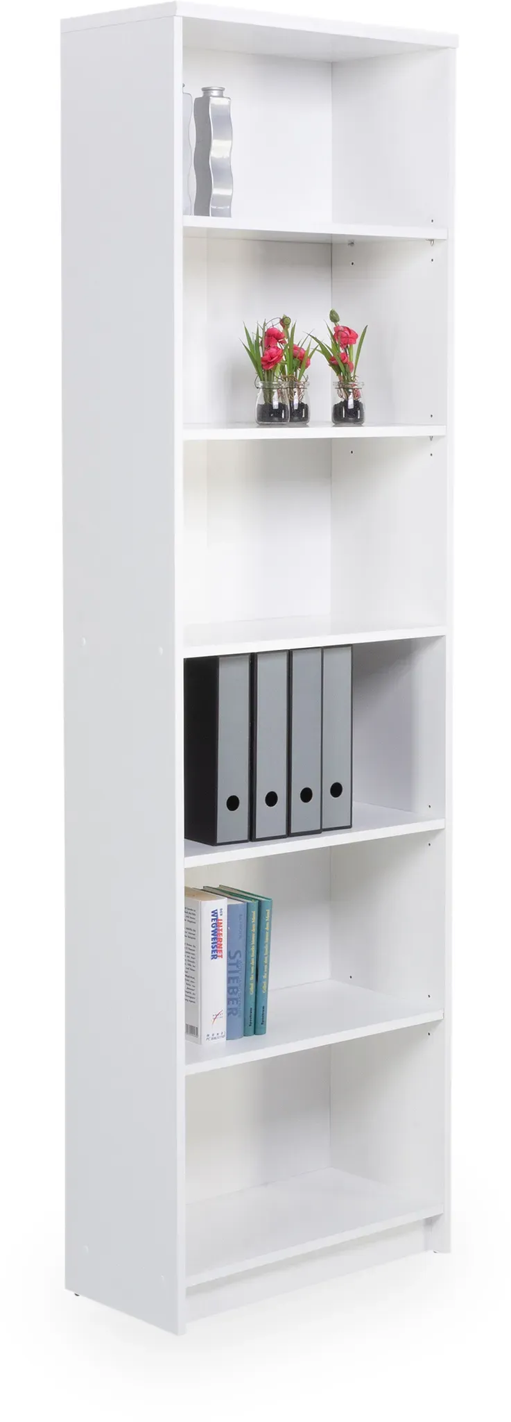 Bücherregal 60 x 202 x 28 cm Weiß