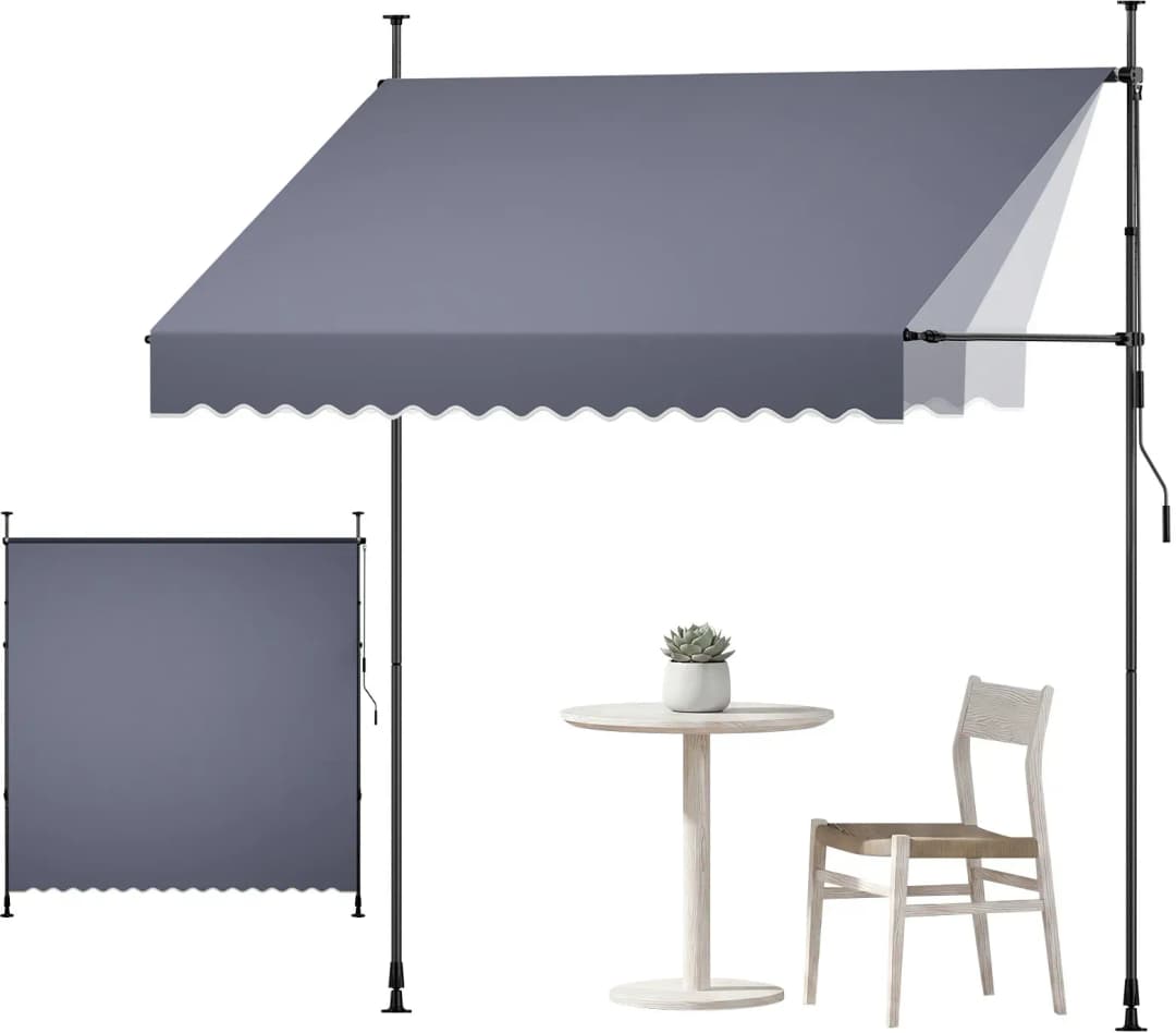 Klemmmarkise 250 cm grau