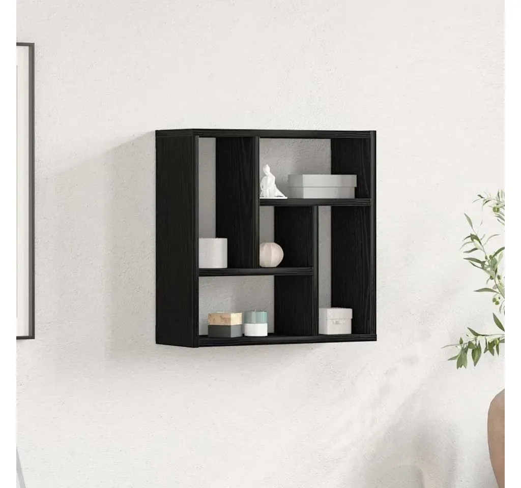 Wandregal 45 x 16 x 45 cm Schwarz