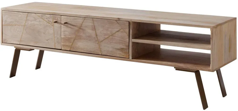 Garda TV-Lowboard 145x47x35 cm Braun Holz/Metall