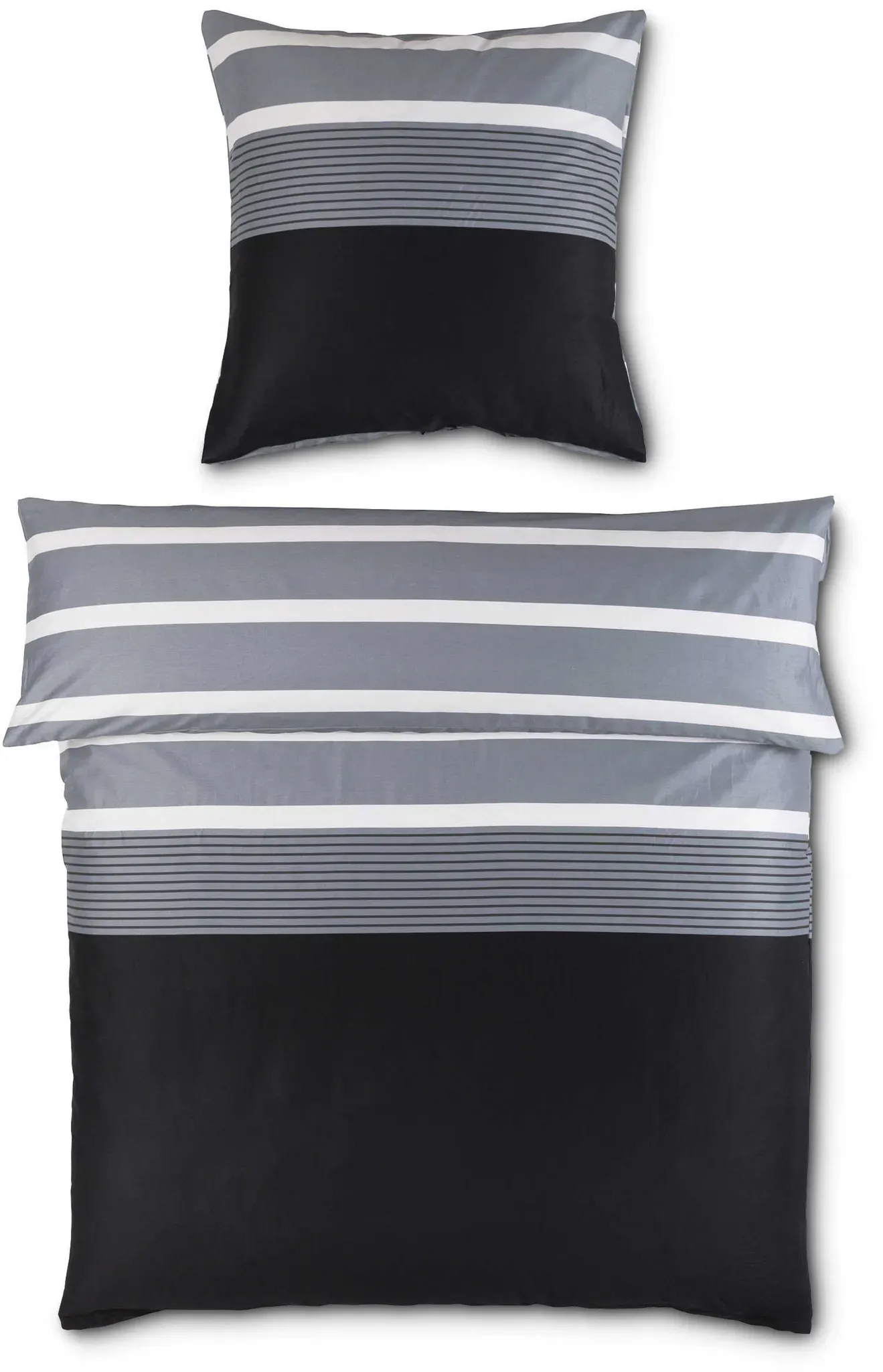 J.D. 8468 silber/schwarz 200 x 220 cm + 2 x 80 x 80 cm