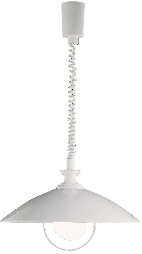 Böhmer Zugpendelleuchte 1-flg. 40 cm weiß Metall