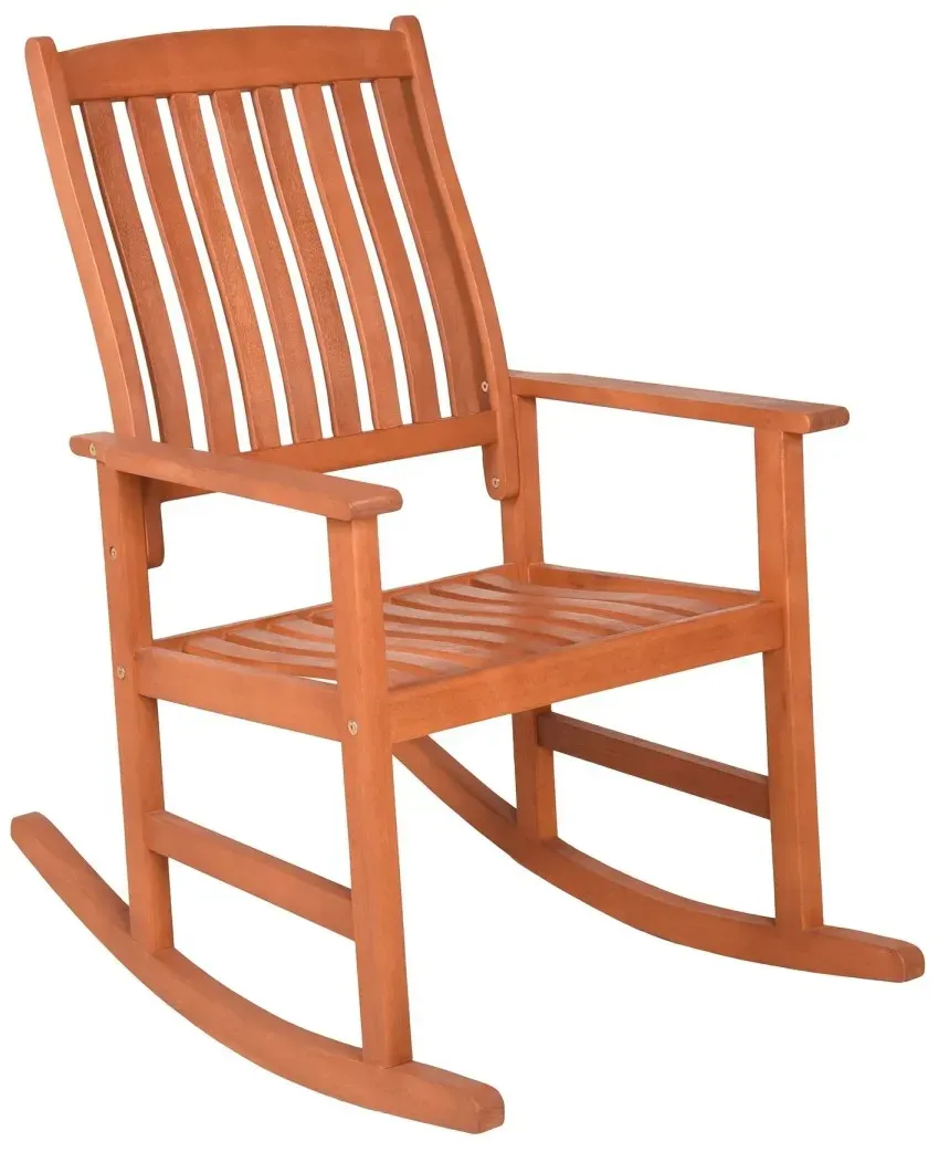 Schaukelstuhl Florida Holz 62 x 105 x 93 cm Braun mit Wippfunktion