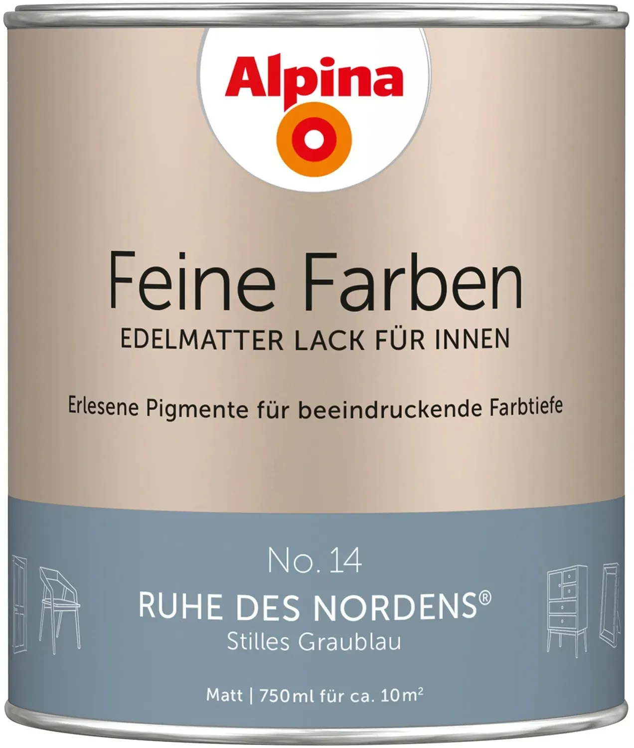 Feine Farben Lack 750 ml No. 14 ruhe des nordens