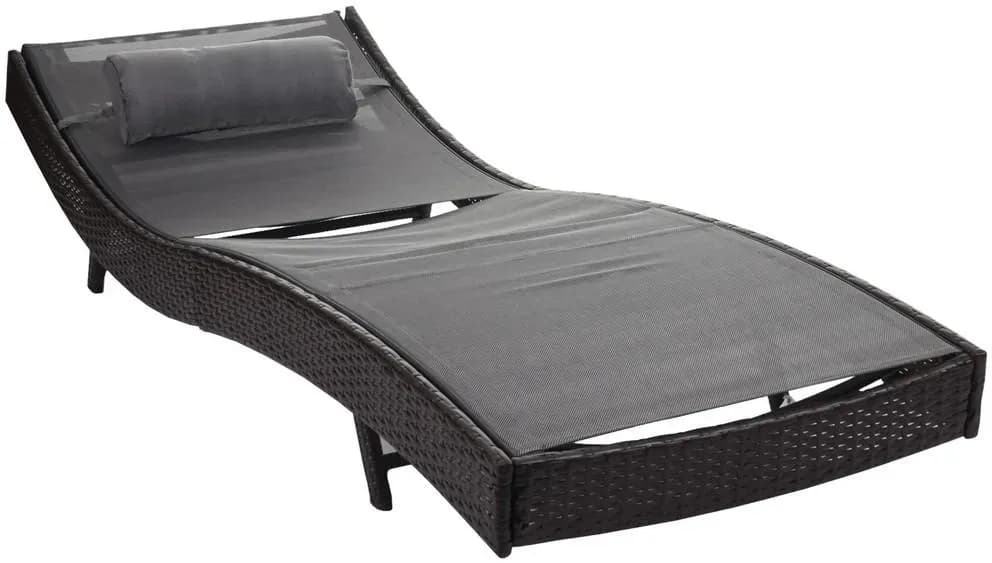 Phoenix Gartenliege 220 x 70 x 88 cm braun meliert