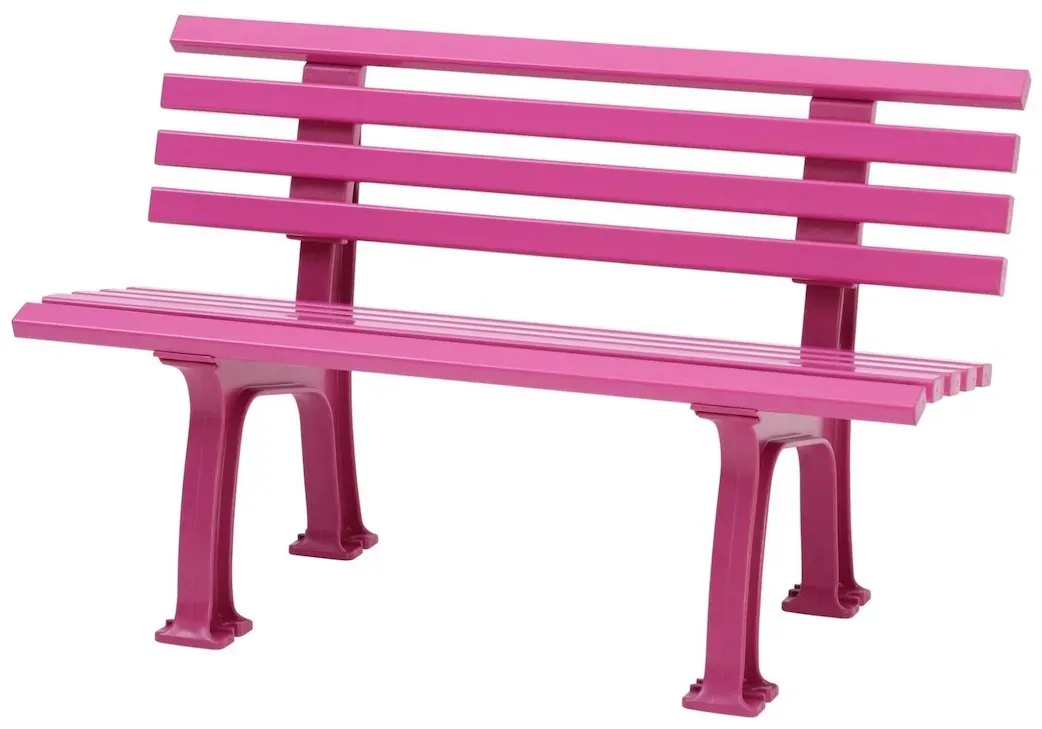Gartenbank Antigua | 2-Sitzer | Flieder HxBxT 74x120x54cm | UV-beständiger Kunststoff Parkbank Sitzbank Gartenbänke Balkon Terrasse
