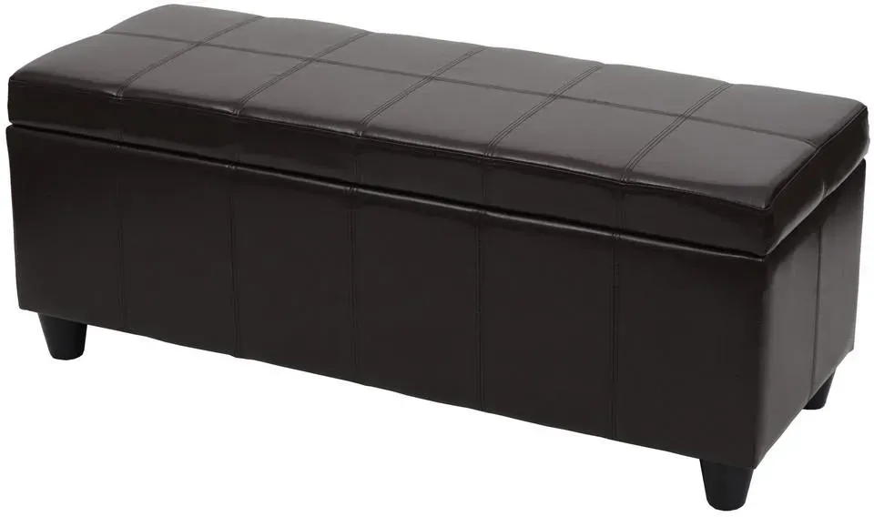Sitzbank Kriens Kunstleder Braun 45 x 114 x 45 cm