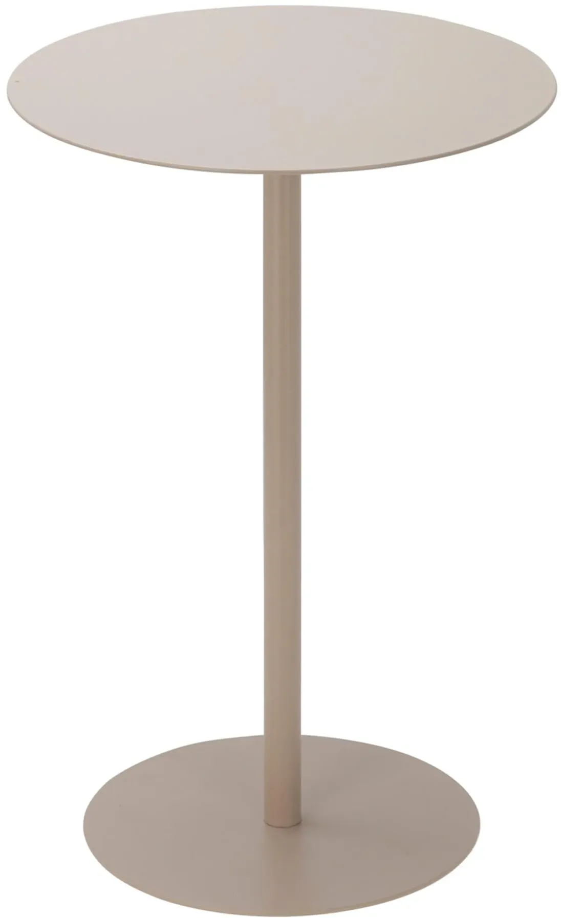 WELL HOME MOBILIARIO & Runder Beistelltisch aus Eisen, Sandfarben, 35 x 35 x 53 cm