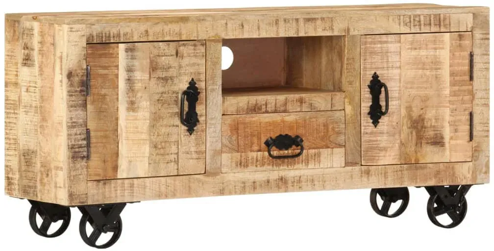 Alessio TV-Lowboard 110 x 30 x 50 cm Braun Holz, Massivholz