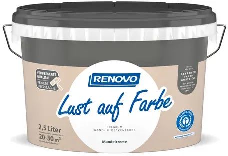 Wandfarbe Lust auf Farbe Mandelcreme matt 2,5 l