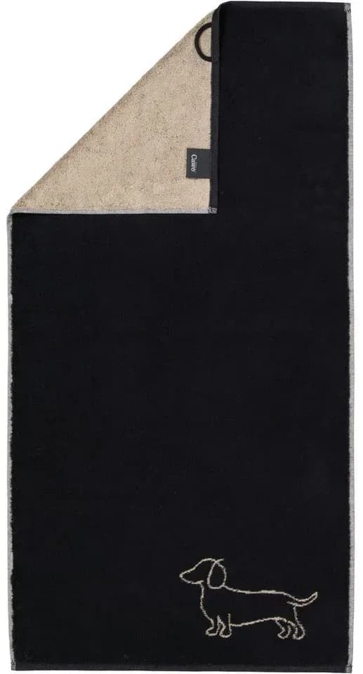 We love Dogs Handtuch 50 x 100 cm beige|schwarz