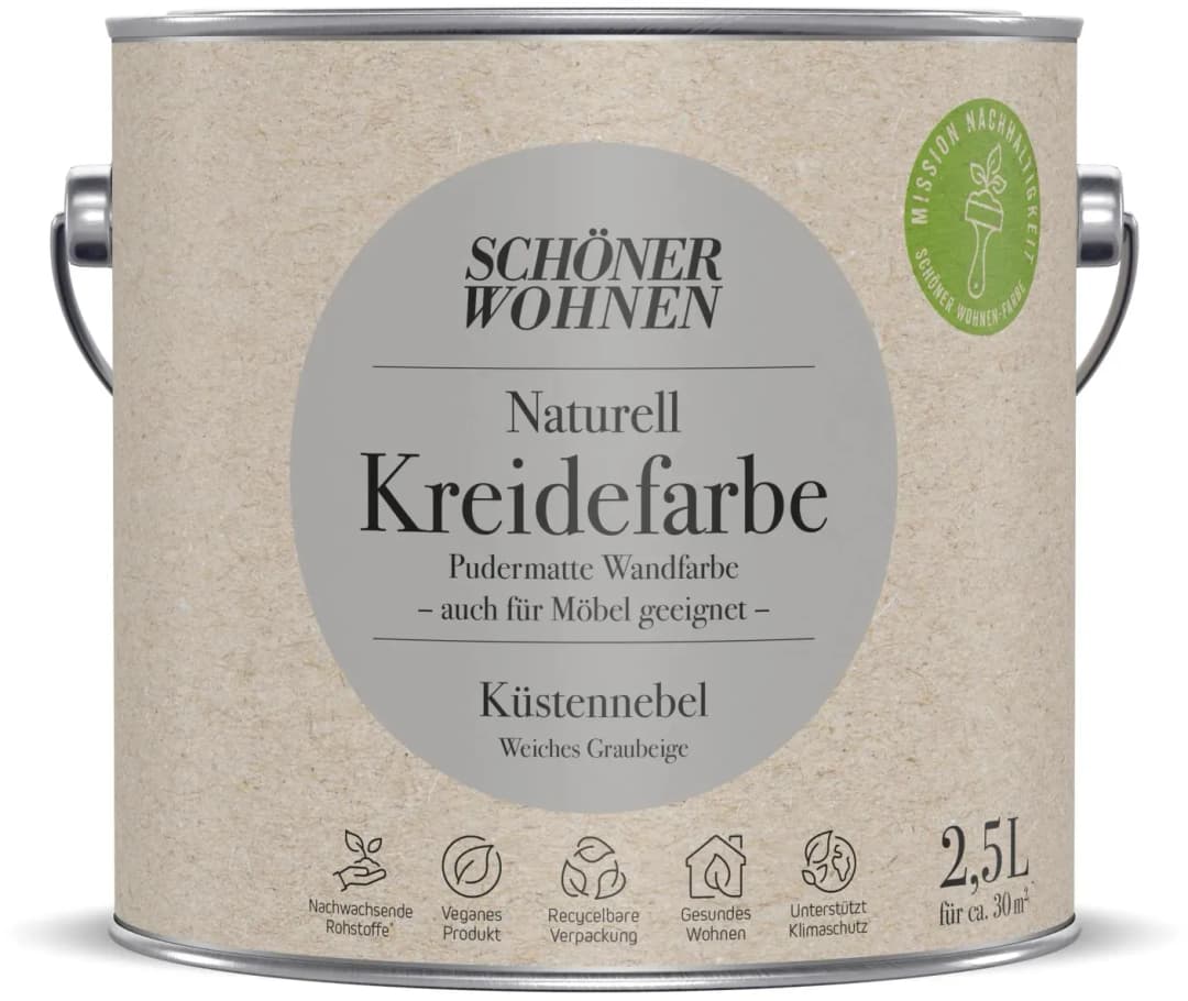 Naturell Kreidefarbe Küstennebel matt 2,5 l