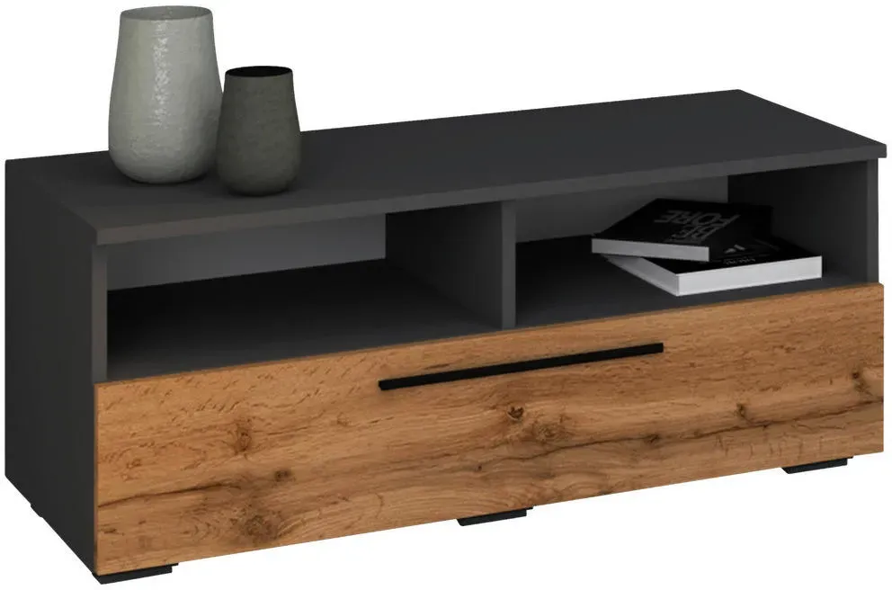 Arila L Lowboard 95 x 39 x 40 cm Grau Holz