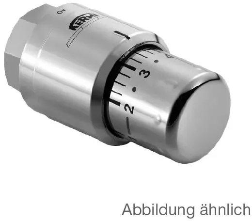 Thermostatkopf Edelstahl-Optik M30 x 1,5 Heizkörperthermostat