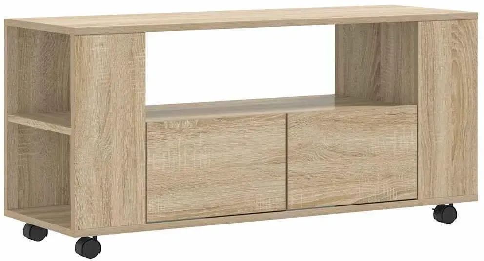 Sonoma-Eiche TV-Schrank Lowboard 102x34,5x43 cm Holzwerkstoff