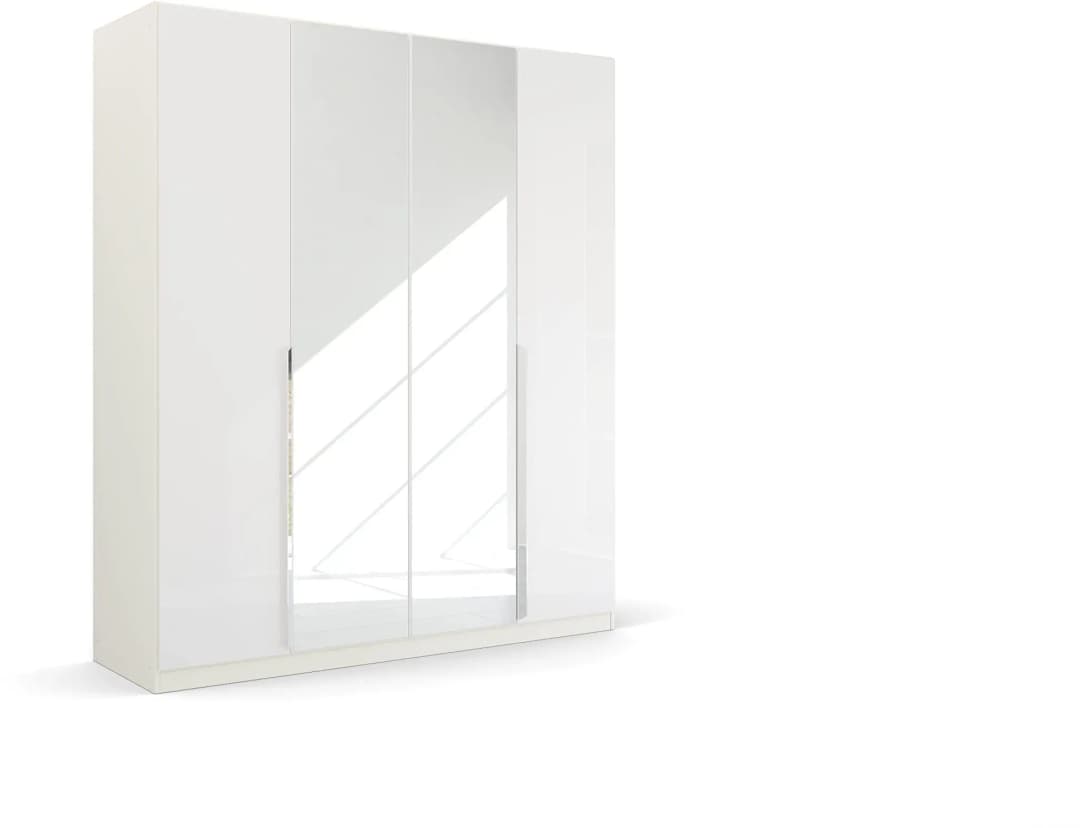 Drehtürenschrank Glamour by Quadra Spin 181 x 210 x 54 cm Hochglanz Weiß