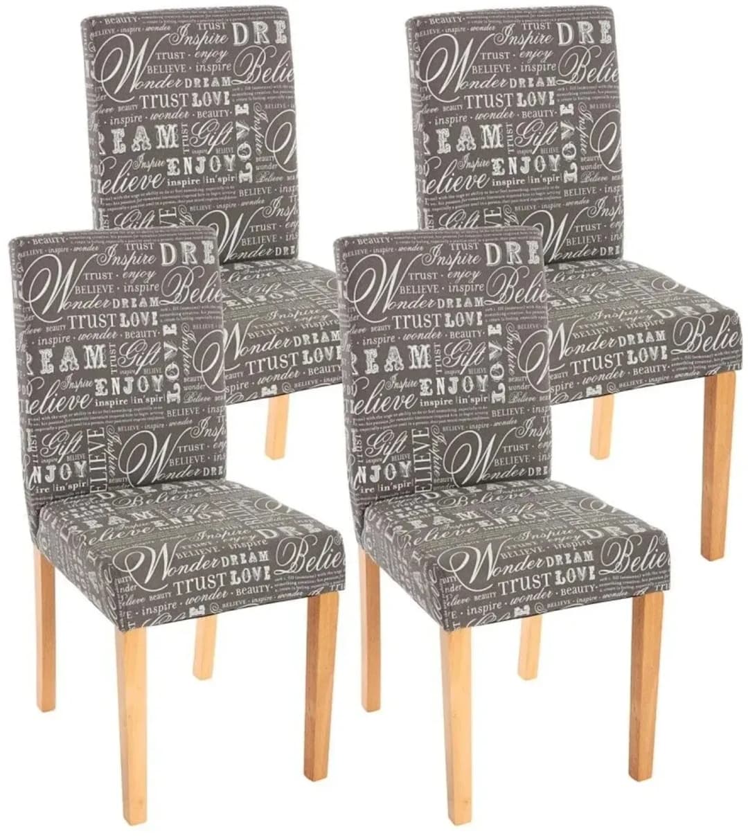Esszimmerstuhl Littau Textil grau 4er Set