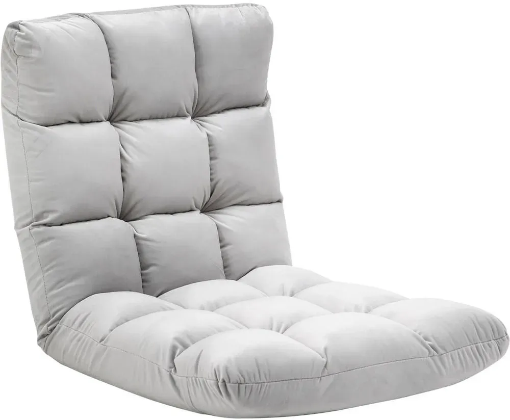 Relaxsessel 3-in-1 Polyester 71 x 53,5 x 55 cm Grau mit Kissen