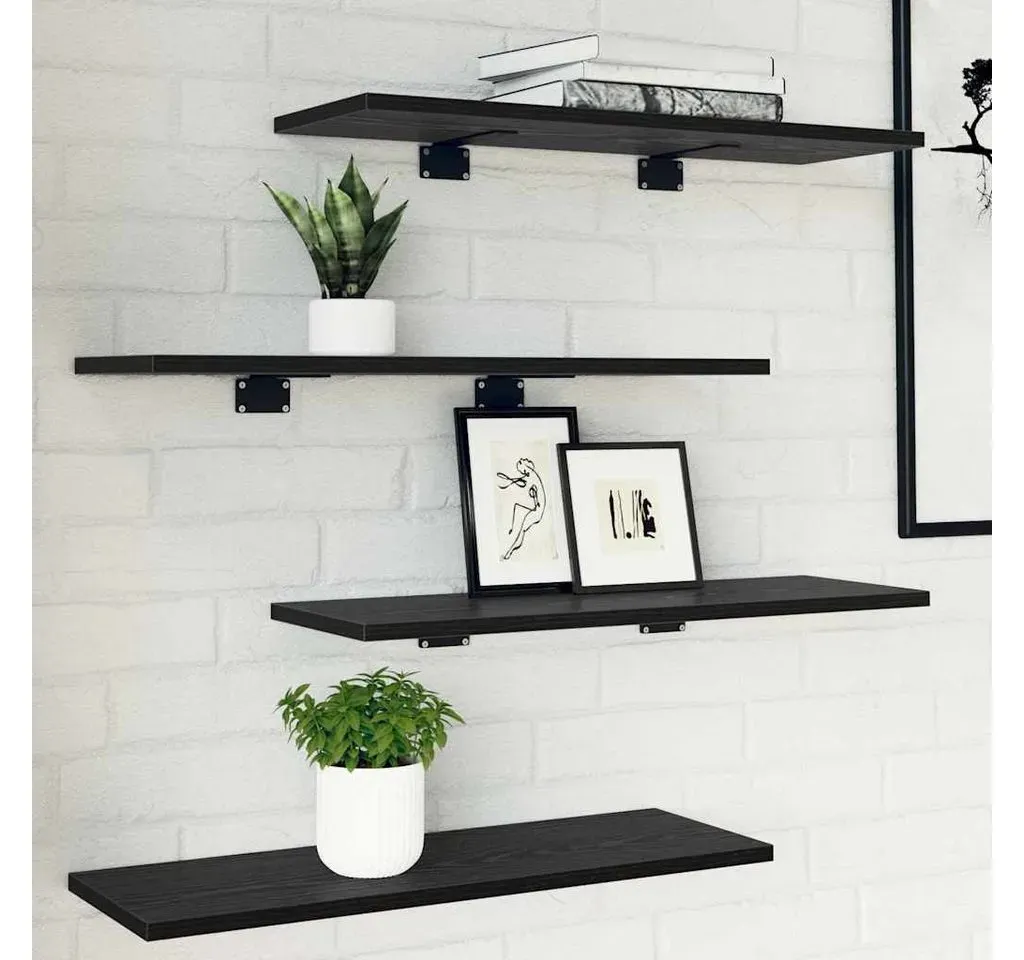 Bücherregal 60 x 20 x 1,5 cm Schwarz