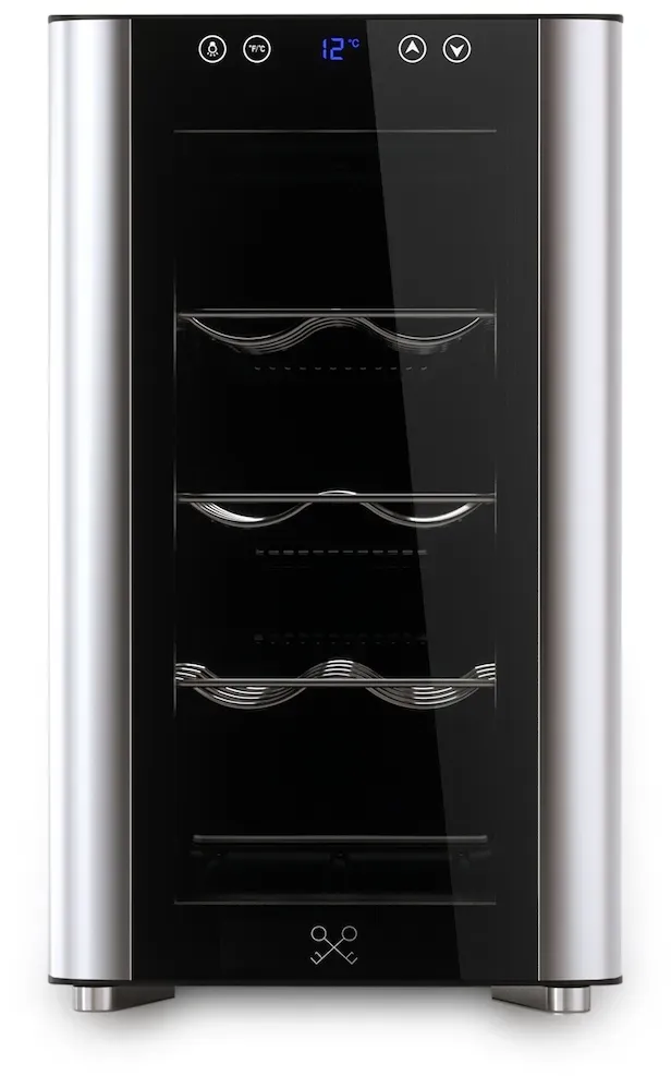 Weinkühlschrank CAVS8 / 8 Flaschen / 11°C bis 18°C / Digitales Bedienfeld / Leise / 3 Metallregale