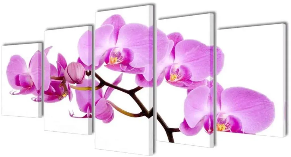 Bilder Dekoration Set Orchidee 200 x 100 cm