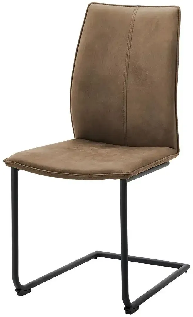 Freischwinger Capri Mikrofaser braun 2er Set