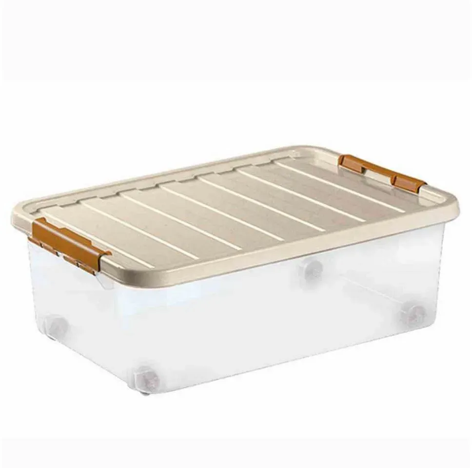 Aufbewahrungsbox Rollerbox 52 x 36 x 18 cm 18-tlg. transparent