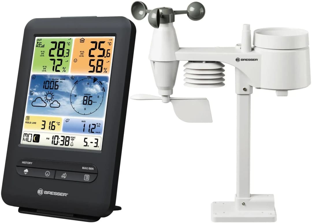 WLAN Farb-WetterCenter mit 5-in-1 Profi-Sensor V