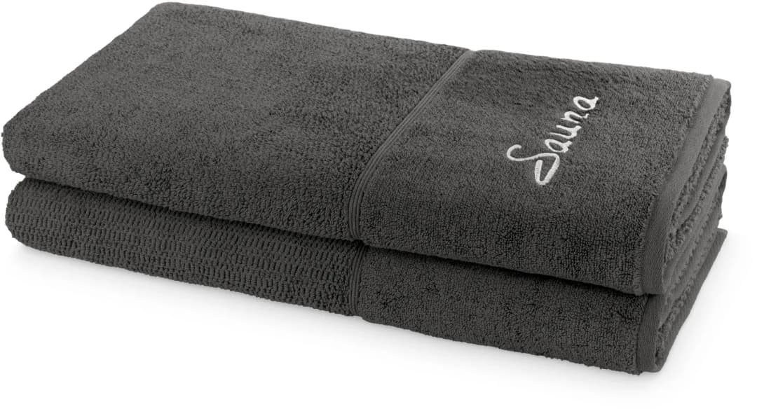 Frottana Saunatuch 80 x 200 cm grau 2 St.