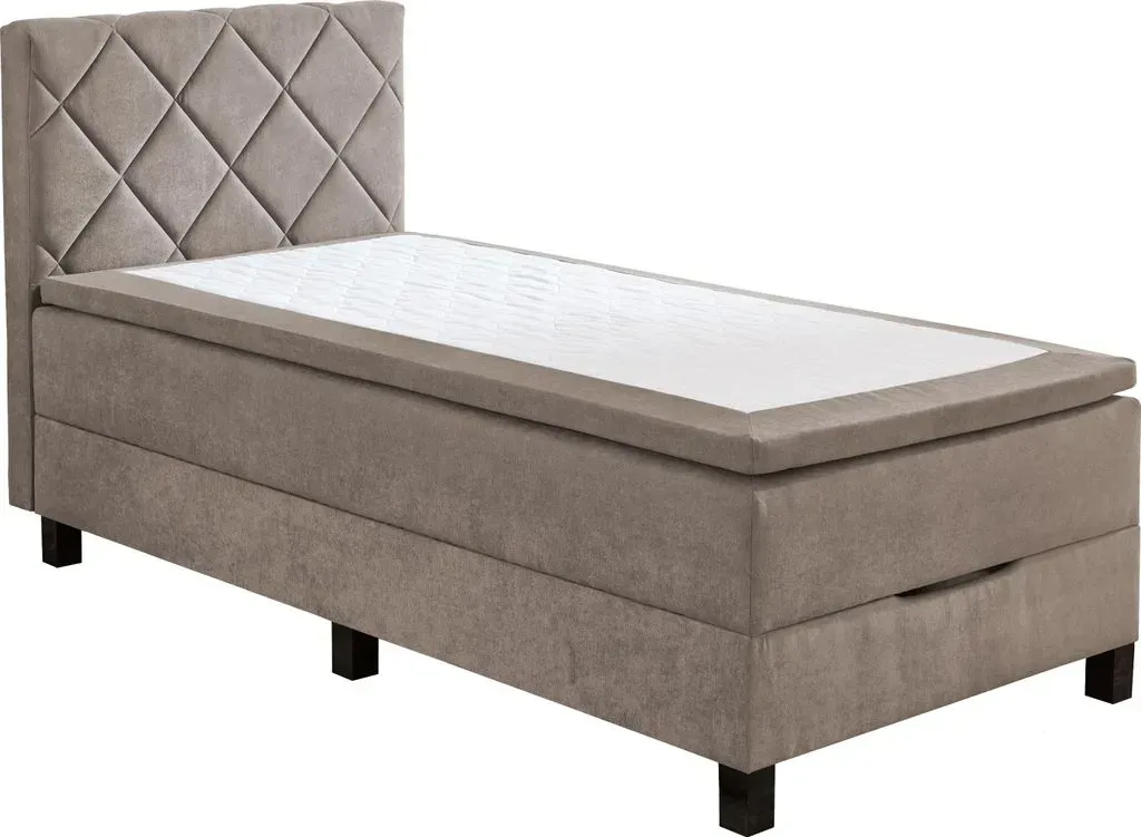 Boxspringbett Jeff 120 x 200 cm H3 Grau
