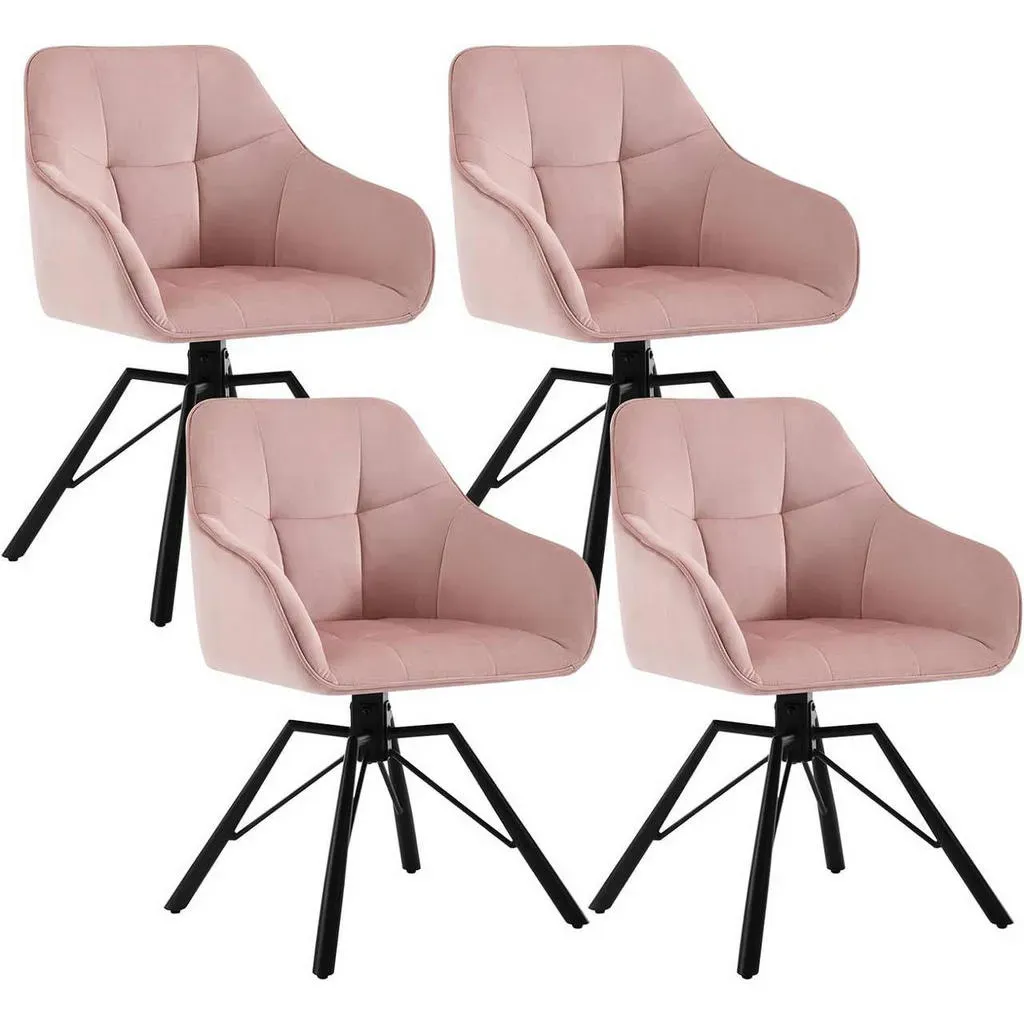 Polsterstuhl Turn rosa 4er Set