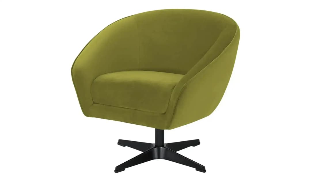 Drehsessel Roma Mikrofaser 80 x 75 x 80 cm Grün drehbar