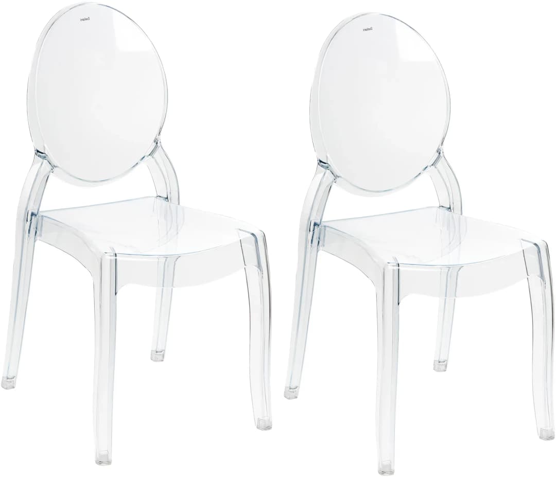 Esszimmerstuhl 2er Set Transparent