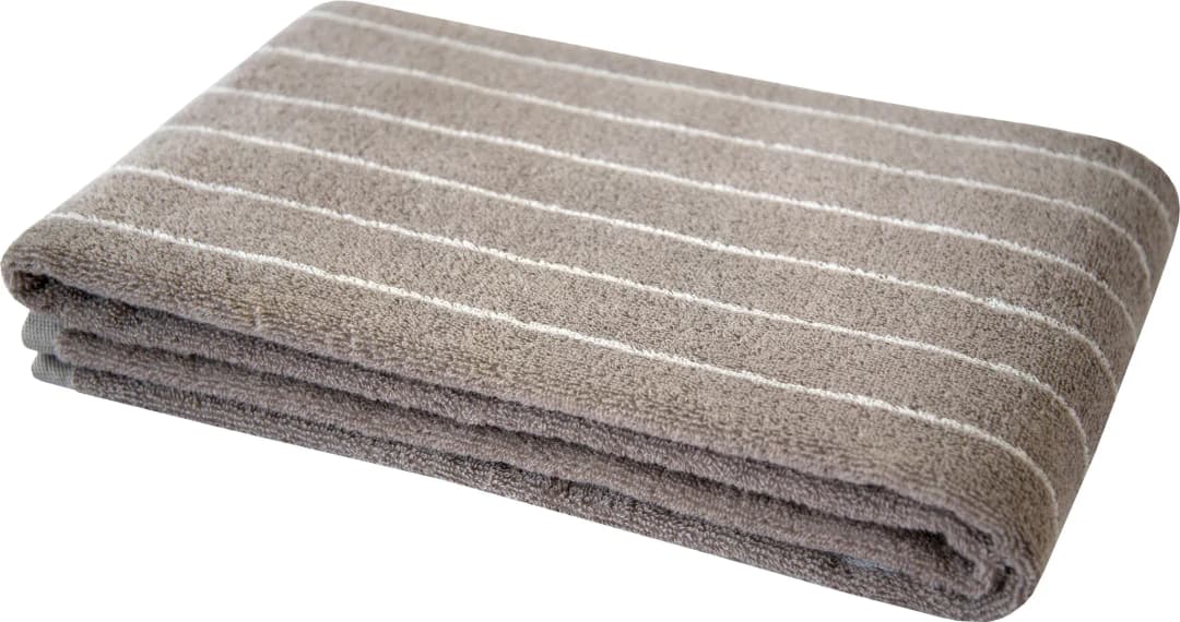 Basic Line Nadelstreifen Duschtuch 70 x 140 cm taupe