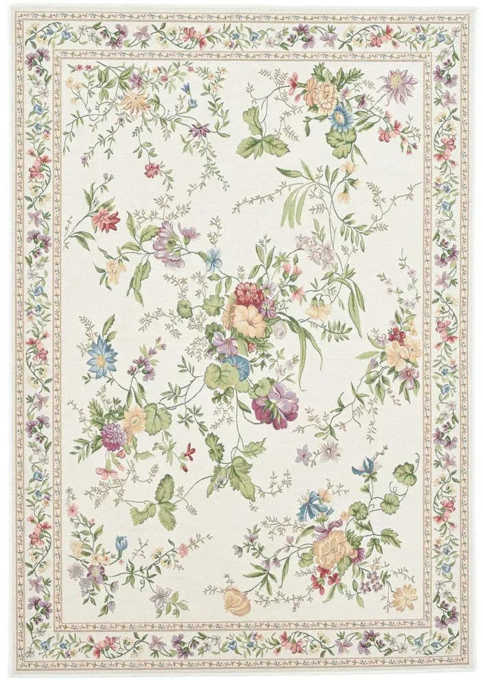 Flomi Sagrini Webteppich 70 x 120 cm Beige/Creme