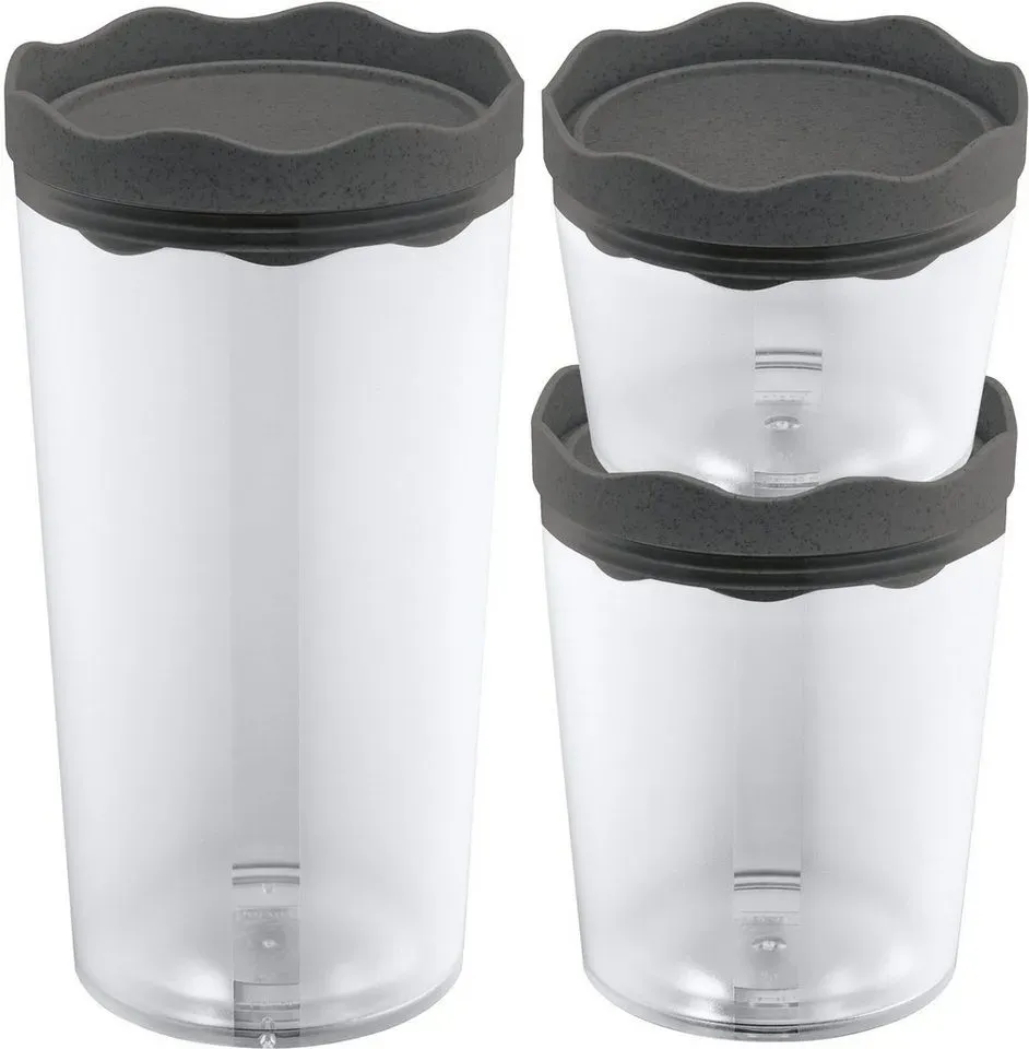 Frischhaltedose grau 0,3 l 3-teiliges Set