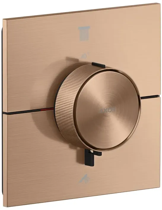 ShowerSelect ID Duschthermostat eckig für 2 Verbraucher Brushed Red Gold 36752310