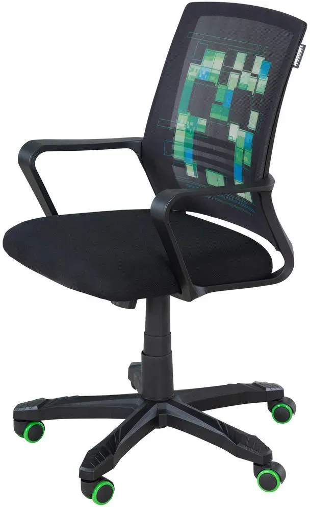 Minecraft Drehstuhl Kunststoff Schwarz