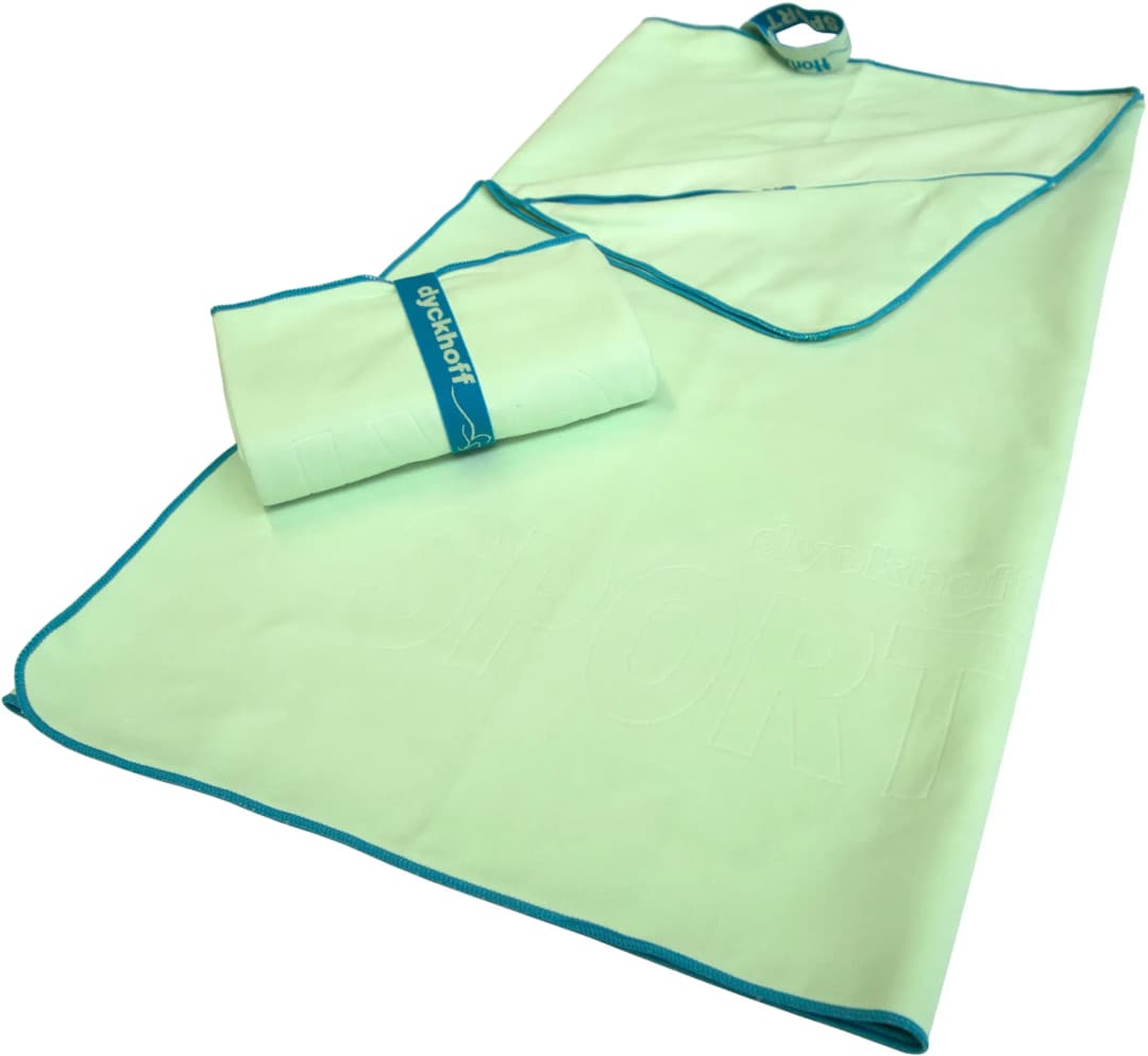 Mikrofaser Handtuch mit Reißverschluss 80 x 180 cm neo mint