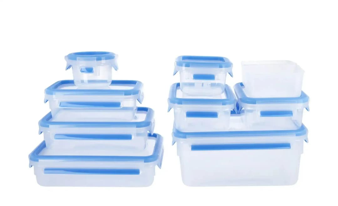 Frischhaltedose blau 16,4 x 21 x 22 cm 0,55 l 9-teiliges Set
