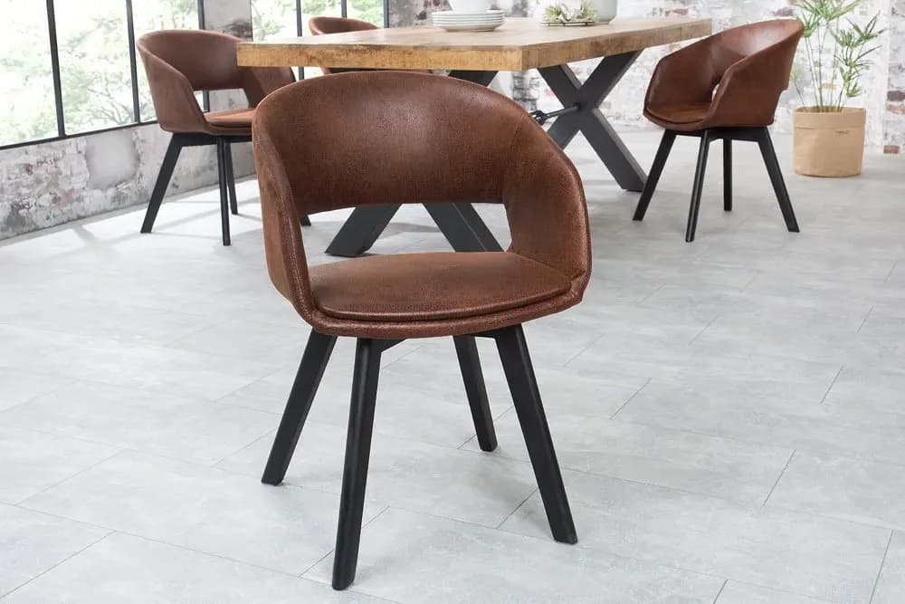 Polsterstuhl NORDIC STAR Mikrofaser antik braun