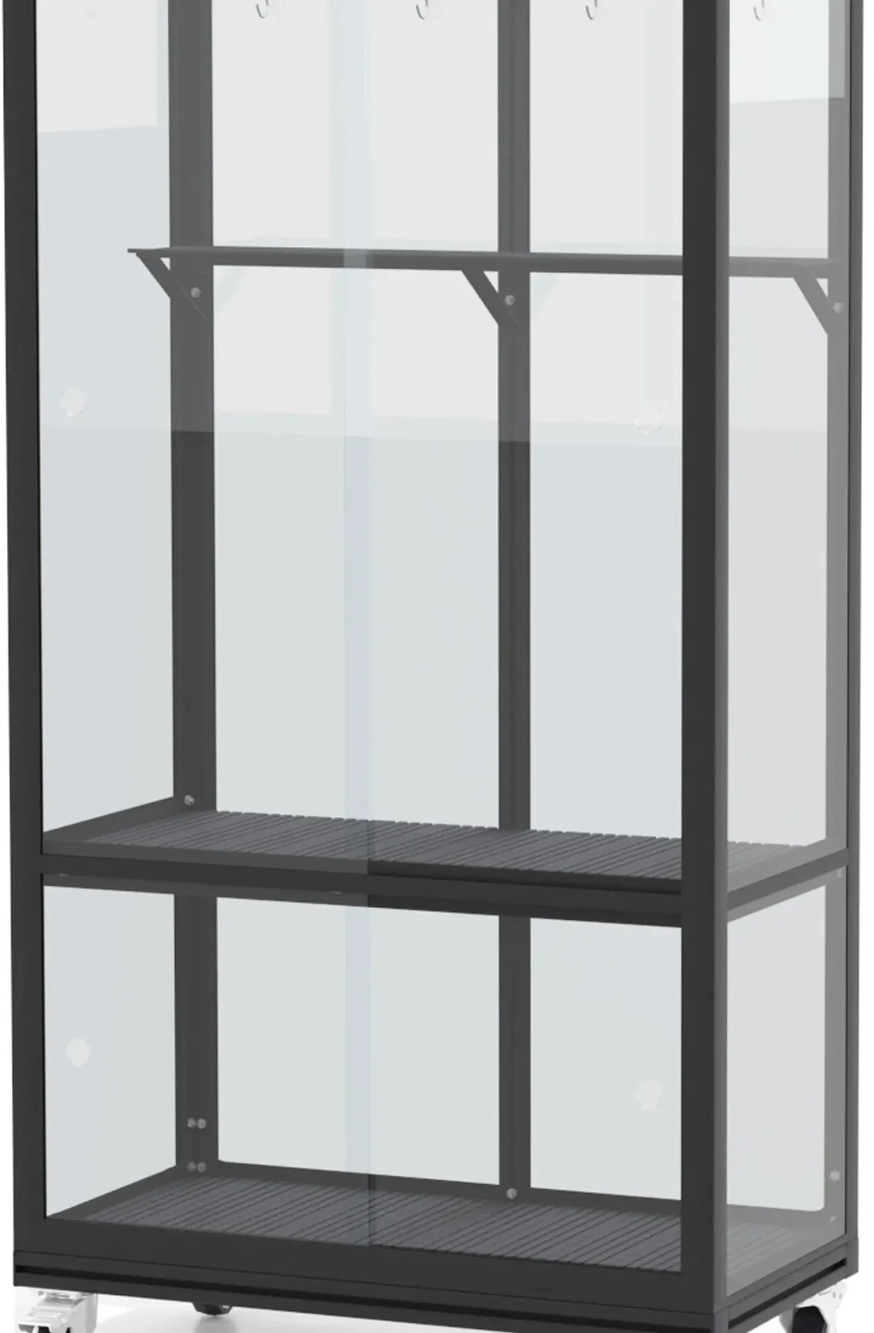 Stad 350 Alu schwarz ESG 3 mm 0,35 m2 inkl. Rollfundament