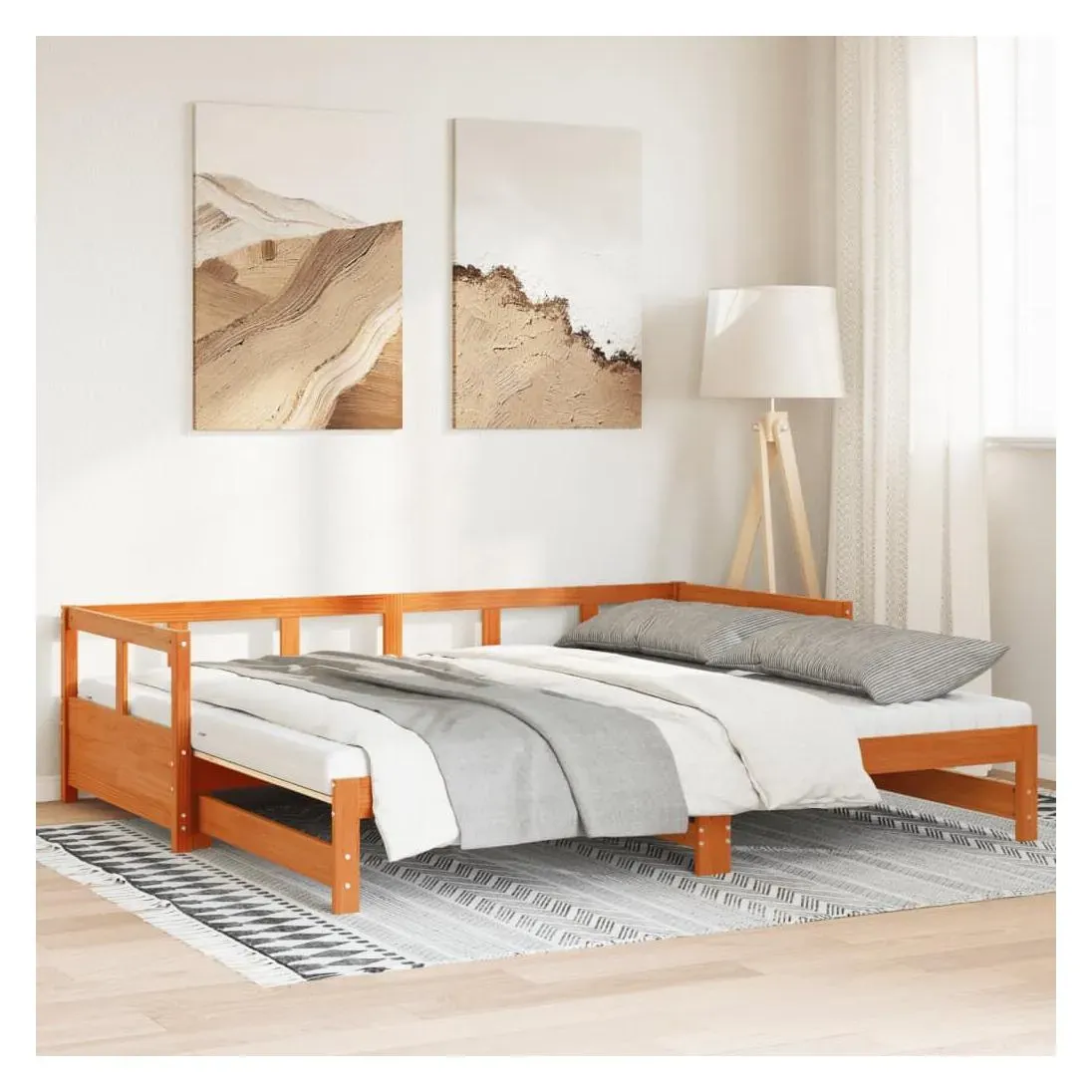 Tagesbett 80 x 200 cm Braun
