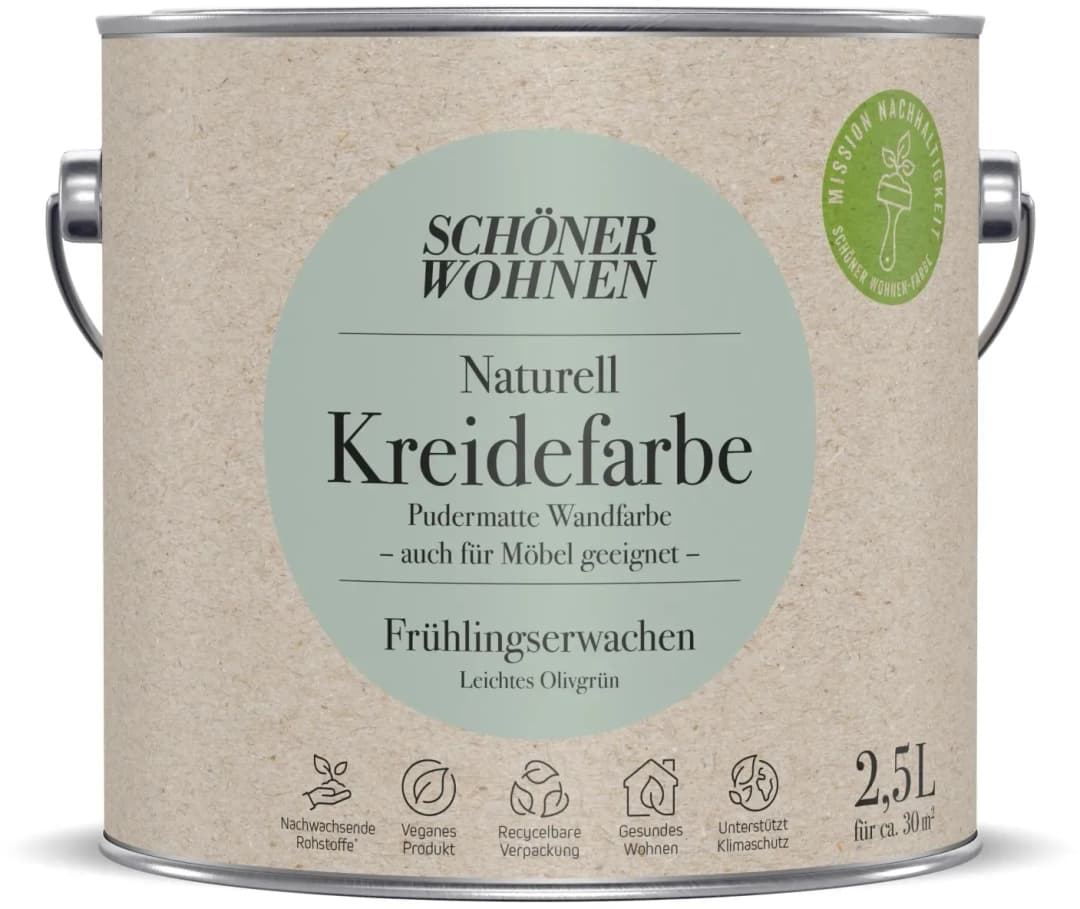 Kreidefarbe Frühlingserwachen grün matt 2,5 l