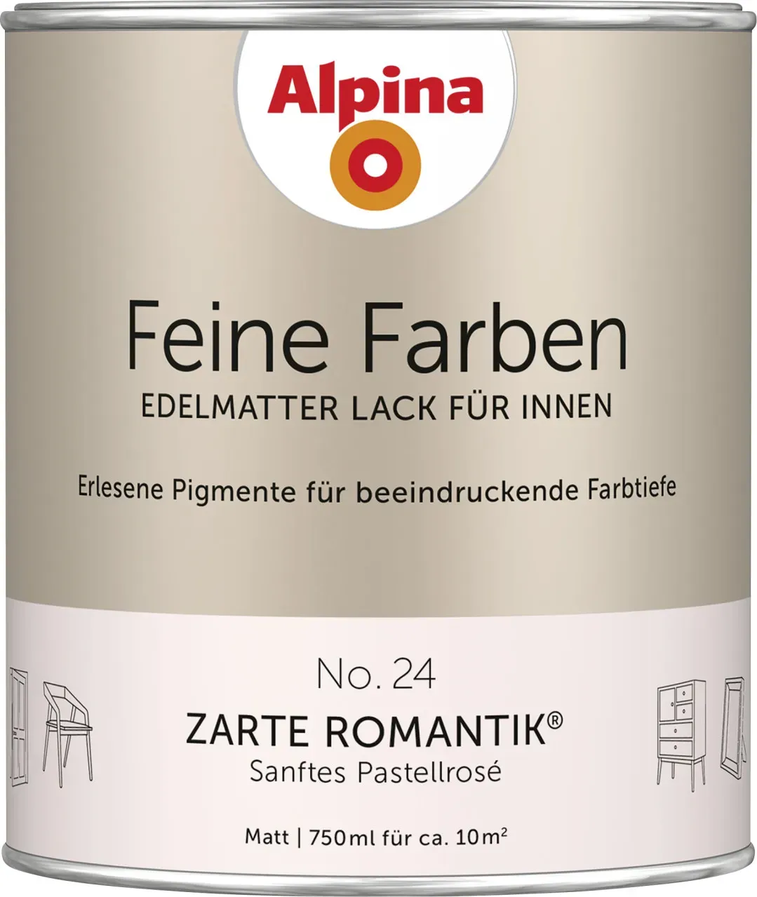 Feine Farben Lack 750 ml No. 24 zarte romantik