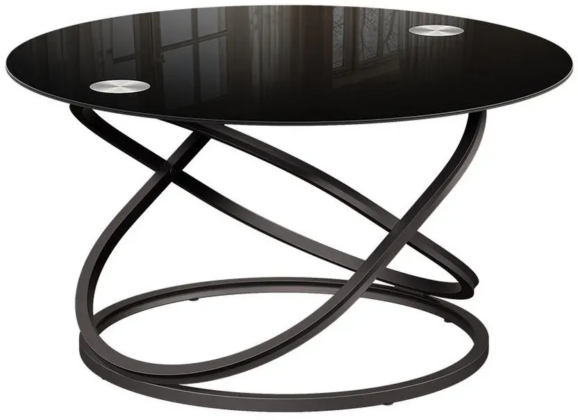 Calgary Schwarz Hochglanz Glas 79,5 x 46,5 x 62 cm