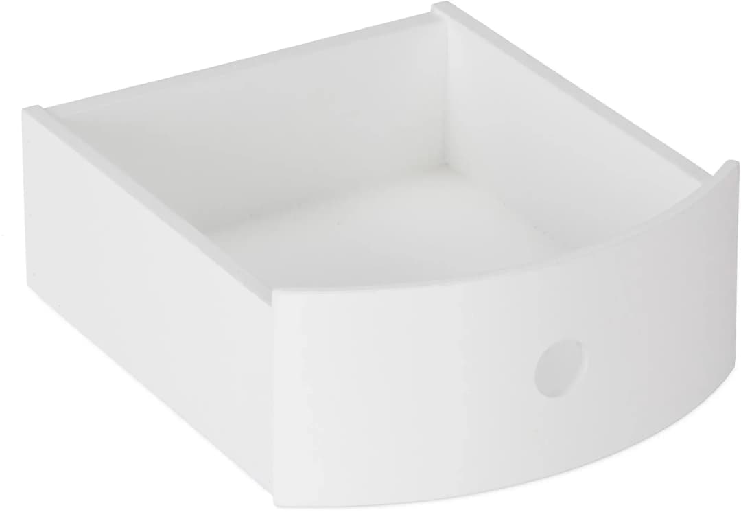 Beistelltisch rund, Schublade, Holzbeine, skandinavisches Design, minimalistisch, Hxd 46 cm