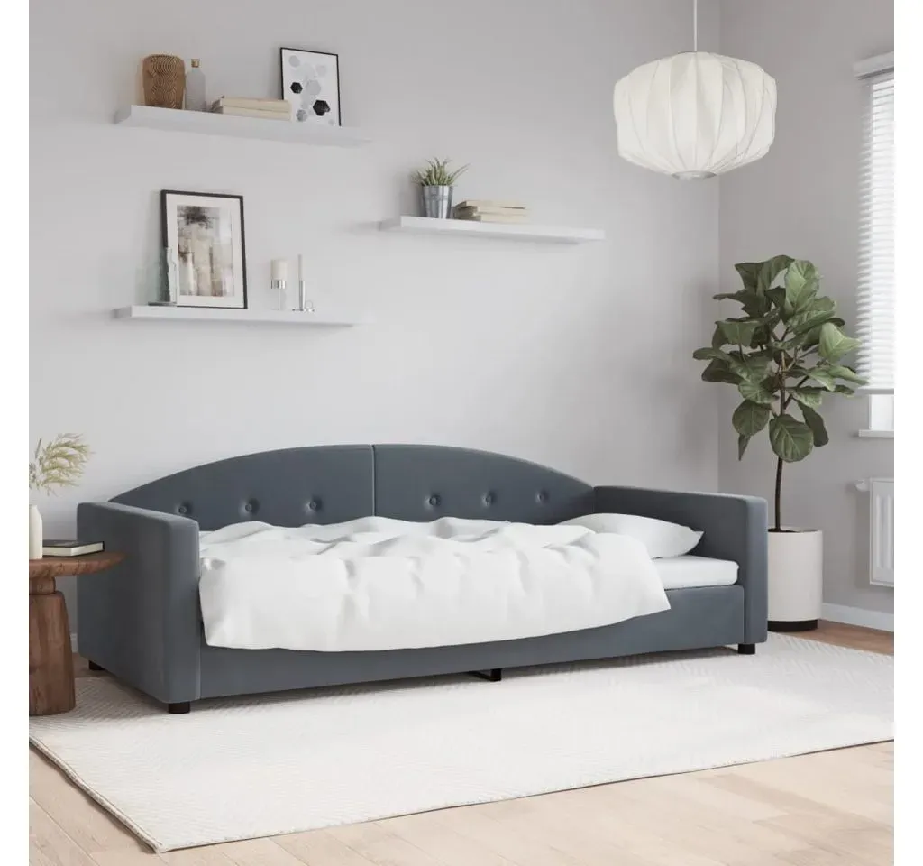 Tagesbett 90 x 200 cm Dunkelgrau
